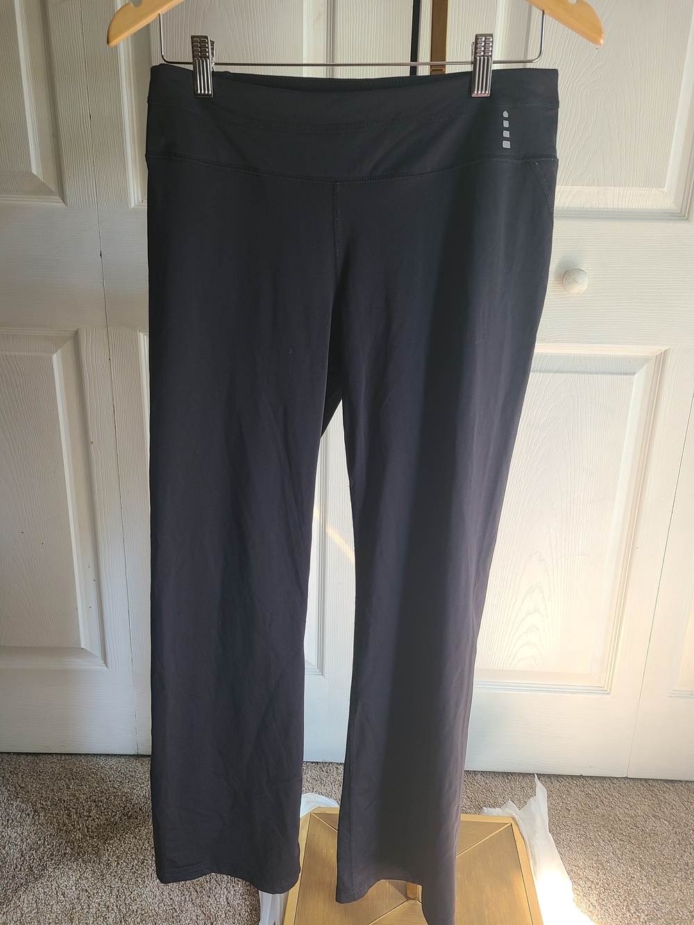 Lands' End Black Boot-Cut Yoga Pants
